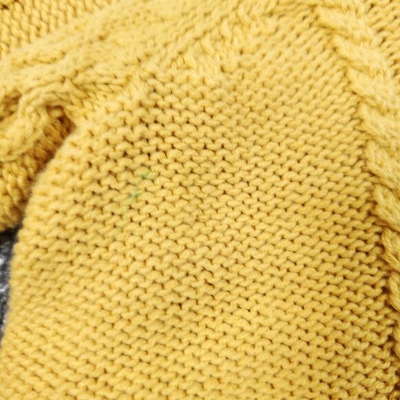 Preswick & Moore Sweater Womens Size XL Pullover Yellow Cable Knit V Neck NWT - Picture 3 of 9